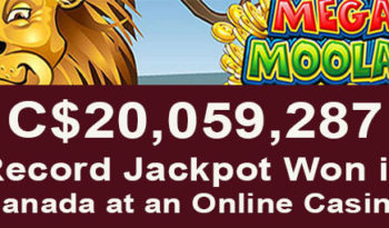 The largest jackpot payout in Canada at an online casino